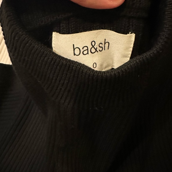 Ba&sh mock neck ribbed wool sweater - Picture 4 of 6